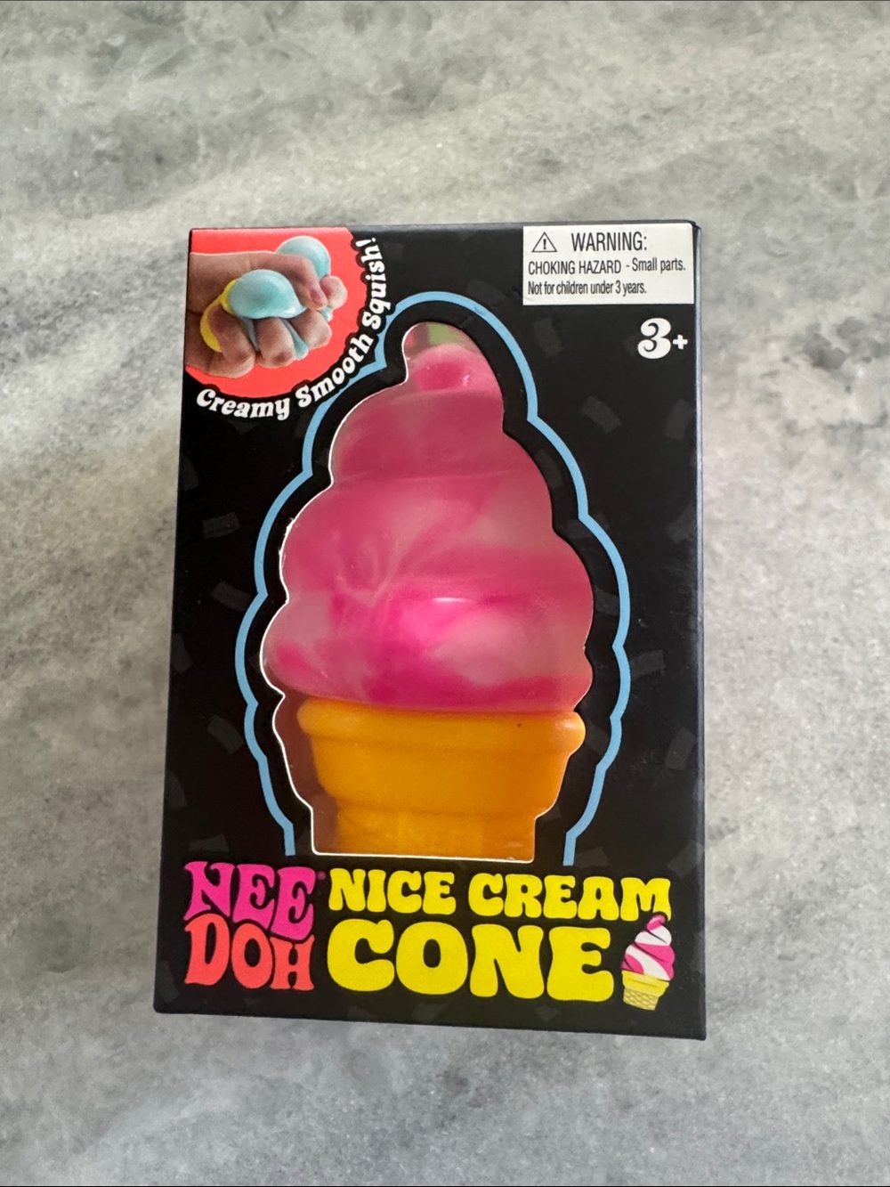 Pink & Yellow Nice Cream Cone Squishy Toy